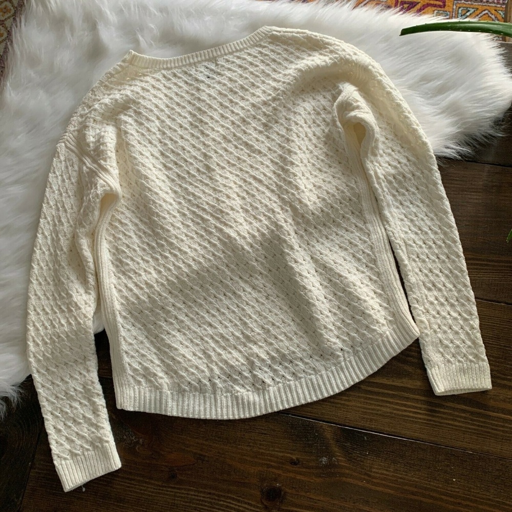 Old Navy Ivory Knit Long Sleeve Sweater Top - Picture 3 of 5